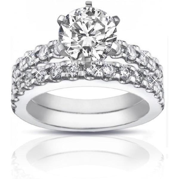 Madina Jewelry 2.25 ct Ladies Round Cut Diamond Engagement Ring Set in Platinum
