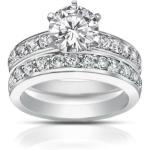 Madina Jewelry 2.10 ct Ladies Round Cut Diamond Engagement Ring Set in Platinum