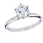Dazzlingrock Collection IGI Certified 1.02 Carat (ctw) 14K Real Round Diamond Ladies Engagement Solitaire Ring, White Gold