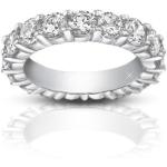 Madina Jewelry 4.00 ct Ladies Round Cut Diamond Eternity Wedding Band Ring in Platinum