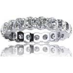 Madina Jewelry 2.00 ct Sharing Prong Set Round Cut Diamond Eternity Wedding Band Ring in Platinum