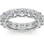 Madina Jewelry 4.00 ct Ladies Round Cut Diamond Eternity Wedding Band Ring in 18 kt White Gold