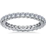 Madina Jewelry 2.00 ct Ladies Round Cut Diamond Eternity Wedding Band in 14 kt White Gold