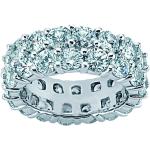 Madina Jewelry 4.50 ct Two Row Diamond Eternity Wedding Band Ring in Platinum