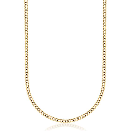 PORI JEWELERS 18K Solid Gold 1.8MM, 2.5MM, 3MM, 3.8MM, 4.5MM, 5.5MM, 7MM Cuban Curb Link Chain Necklace- Made In Italy