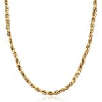 PORI JEWELERS 18K Yellow Gold 1.5MM, 1.8MM, 2MM, 2.5MM, 3MM, 4MM, or 5MM Diamond Cut Rope Chain Necklace Unisex Sizes 16"-30"