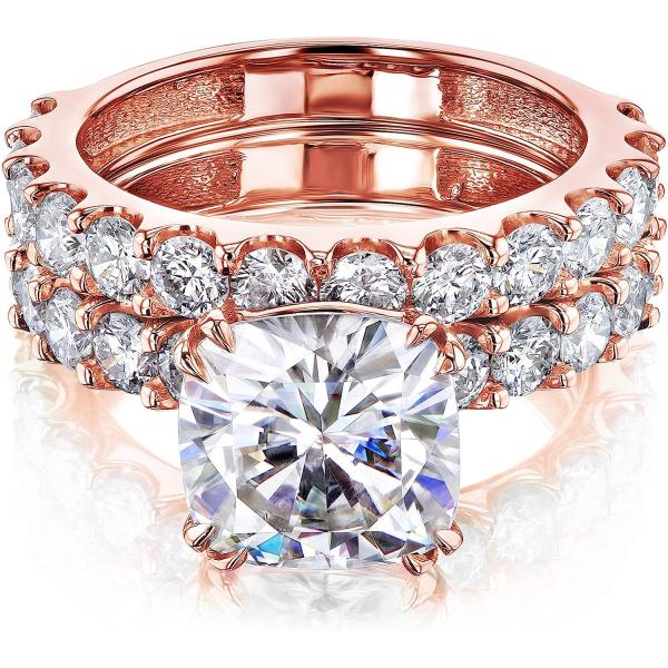 Kobelli 2.8ct Cushion Moissanite Bright U-Prong Bridal Set (HI/VS)