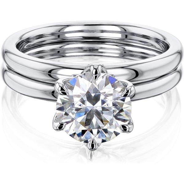 Kobelli 1.9ct Round Forever One Floating Tulip Comfort Fit Wedding Set (DEF/VS)