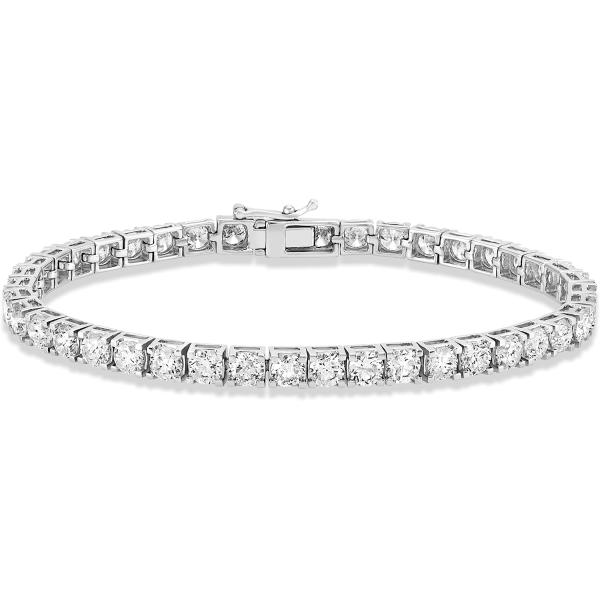 14K White Gold Diamond Tennis Bracelet (2 cttw, H-I Color, I1-I2 Clarity), 7"