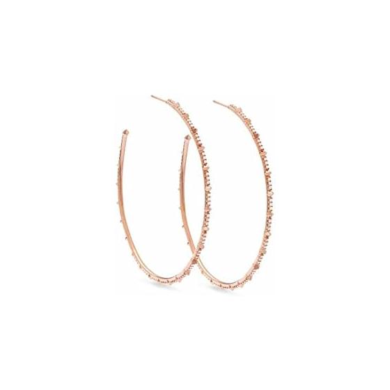 Kendra Scott White Diamond Nia Hoop Earrings in 14k Gold, Fine Jewelry for Women