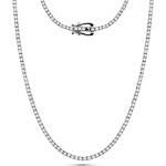 Poshadime 4.23 Carat Natural Diamond Tennis Necklace In 14K White Gold For Women's Jewelry (Diamond Clarity_i2 & Color -H) 18" In Necklace