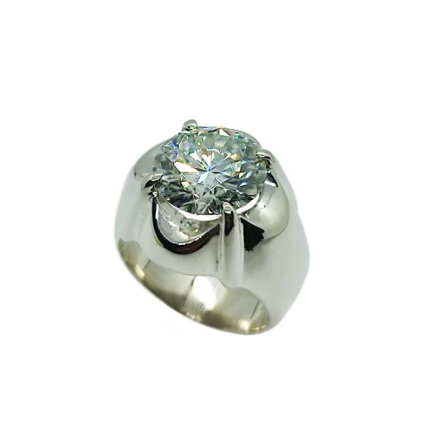 Rare 7 Carat Big Diamond Cut Fire Moissanite Mens Heavy Sterling Silver 925 Handmade Ring Gift for Him Anniversary Ring (9)