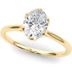 WJD Exclusives 1.5CT Lab-Grown Diamond 18K Yellow Gold Oval-Cut Solitaire Engagement Ring