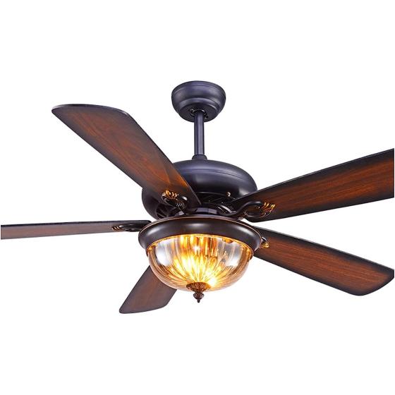 ZHYH Classic Antique Ceiling Fan with Led Light and Remote for Outdoor Corridor or Living Room Bulbs Reverse Function ( Color : 220-240V.42 inch )