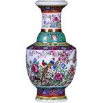ZSEDP Jingdezhen Ceramic Antique Enamel Flower Vase Flower Arrangement Decoration Chinese Style Living Room