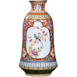 ZSEDP Jingdezhen Antique Enamel Vase with Flowers and Birds Pattern Ancient Porcelain