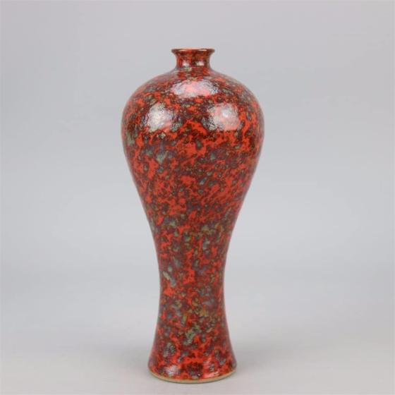ZSEDP Glaze Vase Meiping Antique Jingdezhen Handmade Vintage Porcelain Ornaments