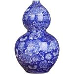ZSEDP Jingdezhen Flower Pattern Vase Antique Porcelain Blue and White Porcelain Porch Gourd Ornaments