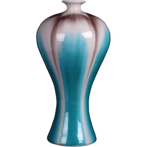 ZSEDP Crack-Changing Glaze Vase Ceramic Antique Kiln Decoration of Chinese Style Living Room Porch Wine Cabinet