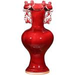 ZSEDP Ceramics Jun Porcelain Antique Vases Furnishings Decorative Arts and Crafts Double Ears Leaf Mouth Vases