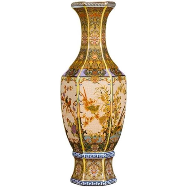 ZSEDP Ceramics Antique Enamel Vase Living Room Home Decoration Wine Cabinet Frame Handicraft Ornaments