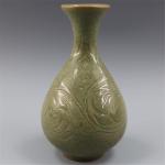 ZSEDP Kiln Carved Patterns Jade Pots Vase Antique Porcelain Ornaments Collection