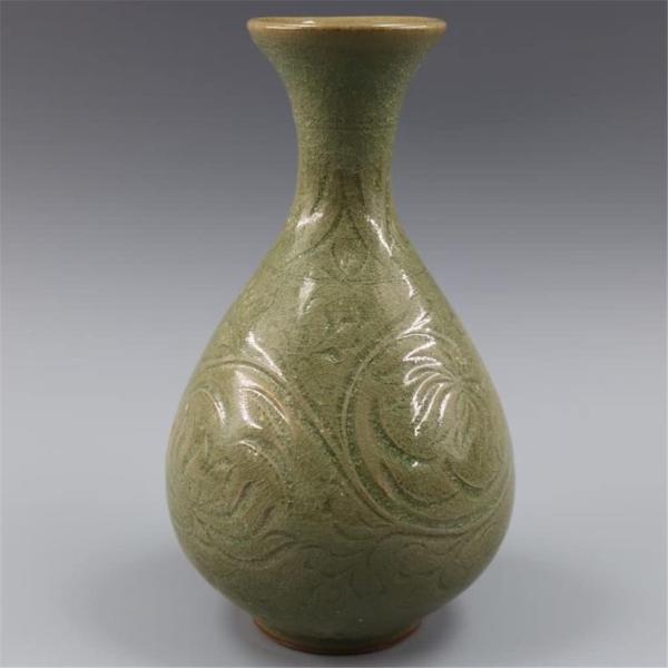 ZSEDP Kiln Carved Patterns Jade Pots Vase Antique Porcelain Ornaments Collection