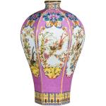 ZSEDP Ceramic Vase Ornaments Antique Enamel Porcelain Hexagonal Red Vase Gift Classical Home