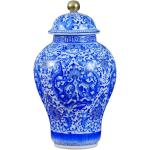 RENSLAT Ceramics Antique Hand Painted Glazed Blue Colored General Pot Ancient Shelf Decoration