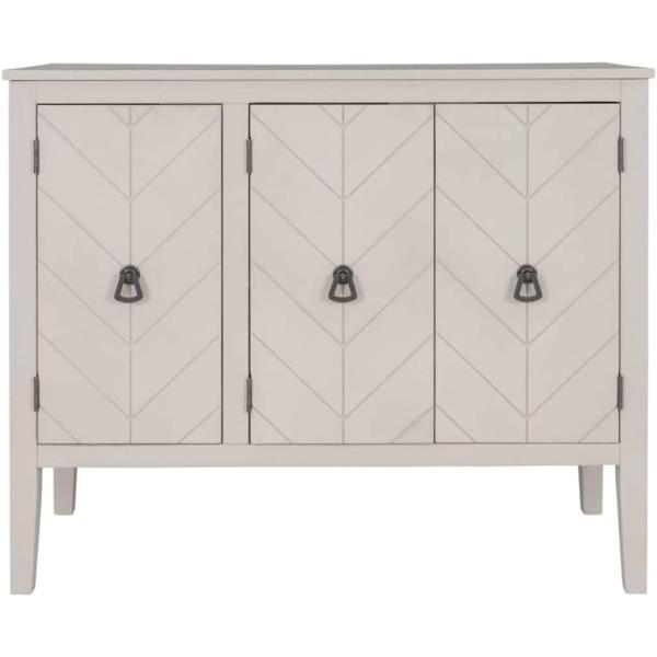 BOGE Buffet Sideboard Wooden Cabinet with Adjustable Shelves for Entryway Living Room Bedroom Antique Gray Sideboard