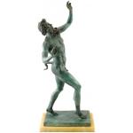 Kunst & Ambiente Antique Bronze Figure - Fauno Danzante - Dancing Faun of Pompeii - Signed