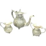 Rajasthan Gems 3 Pc/Set Tea Set Handmade Antique Alloyed Silver Tea Pot Milk Pot Sugar Pot - 1