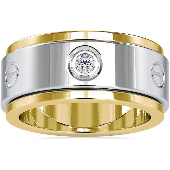VVS Diamond Wedding Band Ring with Antique Design Round Natural Diamond in 14K White/Yellow/Rose Gold Eternity Ring for Women | Natural Diamond Wedding Ring for Her | Bridal Ring (0.1 Ct, IJ-SI)