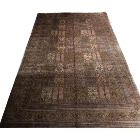 9ftx12ft Antique Handmade Silk Carpet, Enjoy and Collect Art Tapestry Arabic Rug