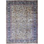 Shahbanu Rugs Ivory, Antique Farsian Mashad, Hand Knotted, 100% Wool, Oversized Rug (11'9" x 16'4")