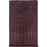 Shahbanu Rugs Midnight Blue Antique Afghan Beshir Geometric Hand Knotted Wool Rug (10'4" x 21'0")
