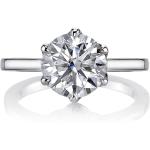 Kiara Gems 1.60 CT Round Engagement Ring Wedding Eternity Band Vintage Solitaire Antique 6-Prong-Setting Setting Silver Jewelry Anniversary Promise Vintage Ring Gift For Her
