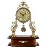 ZLXDP European Antique Mute Desk Clock Large Living Room Quartz Clock Atmospheric Brass Accessories Clock Pendulum Clock Gifts