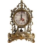 ZSEDP Copper Silent Table Clock European Antique Clocks Living Room Creative Clock Retro Table Clock All Copper Seat Clock