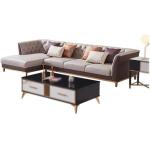 TREXD Antique Imported Leather Three-Person Sofa Recliner Full-Size Sofa Bed Sofa Combination Furniture