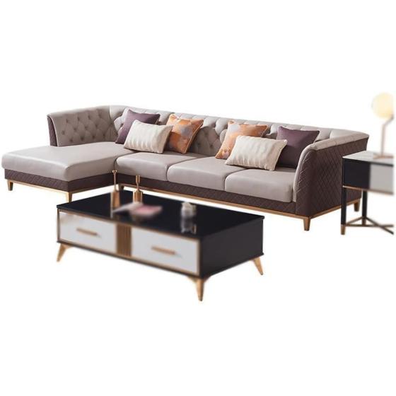 TREXD Antique Imported Leather Three-Person Sofa Recliner Full-Size Sofa Bed Sofa Combination Furniture