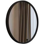DSHGDJF Large Bathroom Round Mirror, Antique Decorative Mirror in Dining Room and Living Room, Metal Black Round Mirror (Size : 50cm)