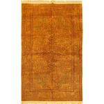 Yilong Carpet 5x8ft Silk Hand Woven Rugs Oriental Antique Carpets Home Decor (Gold)