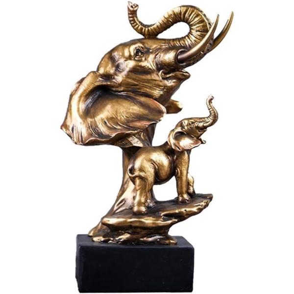 FKGJKT Antique Copper Fengshui Statue Home Decoration Retro Elephant Sculpture Office Decoration Ornaments Wedding Gift