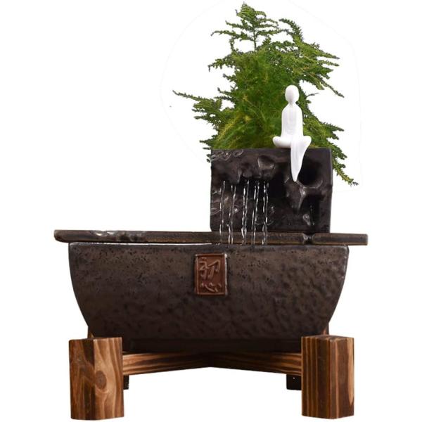 SLYNSW Desktop Furnishings Rockery Small Fountain Antique Home Desk Decoration Accessories Living Room