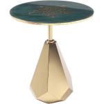 LIRUXUN Coffee Table，Round Coffee Table in Antique with Wood Top, Metal Base, and Storage Shelf Side Table
