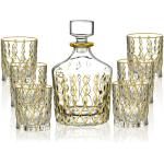 XXXDXDP Hand-painted Gold Whisky Set 7-piece Antique Decanter Set For Household Use Wine Glass Set