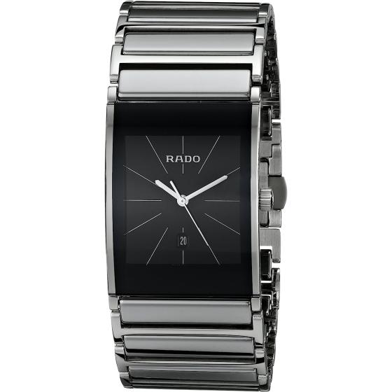 Rado Men's R20784159 Integral Black Dial Platinum Ceramic Watch
