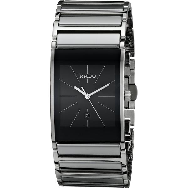 Rado Men's R20784159 Integral Black Dial Platinum Ceramic Watch