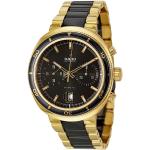Rado D Star Chronograph Automatic Yellow Gold PVD and Black Ceramic Mens Watch R15967162